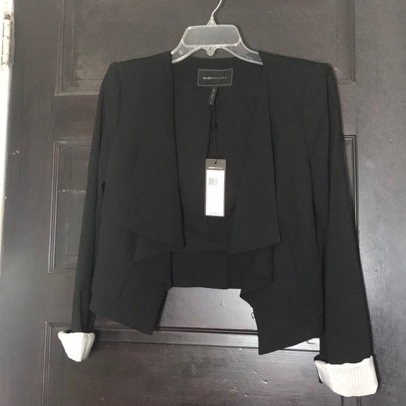 SALE❤️ NWT BCBGMaxazria Black Glen jacket M - Picture 2 of 8